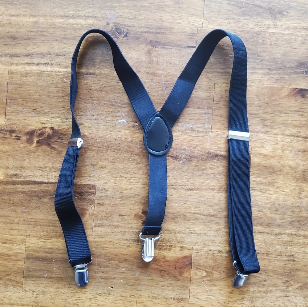 Boy's Black Suspenders